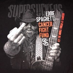 SUPERSUCKERS Cancer Fight Large EUC Rock Band tee